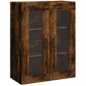 vidaXL Wandkast 69,5x34x90 cm gerookt eikenkleurig