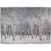 Clayre & Eef Plaid 130x170 cm Grijs Polyester Boom Deken Grijs Deken