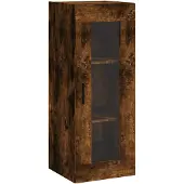 vidaXL Wandkast 34,5x34x90 cm gerookt eikenkleurig