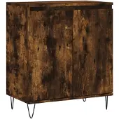 vidaXL Dressoir, gerookt eikenfineer, 60x35x70 cm, houtvezelplaat