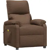 vidaXL Massagestoel stof bruin