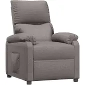 vidaXL Fauteuil verstelbaar stof taupe
