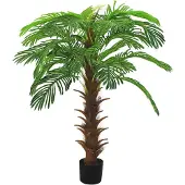 vidaXL Kunstplant met pot cycaspalm 140 cm groen
