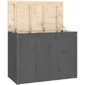 vidaXL Wasmand 88,5x44x66 cm massief grenenhout grijs