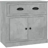 vidaXL Dressoir, betonkleur, 70x35,5x67,5 cm, houtvezelplaat