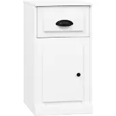 vidaXL Bijzetkast met lade 40x50x75 cm bewerkt hout wit