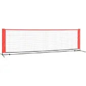vidaXL Tennisnet 300x100x87 cm polyester zwart en rood