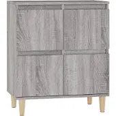 vidaXL Dressoir 60x35x70 cm bewerkt hout grijs sonoma eikenkleurig