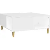 vidaXL Salontafel 80x80x36,5 cm bewerkt hout wit