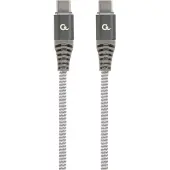 Enzo Cablexpert USB-C - USB-C laadkabel 1,5m zilver - max 100W - 9530166