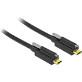 DeLOCK 83719, 1 meter, USB-C, USB-C, USB 3.2 Gen 2 (3.1 Gen 2), mannelijk/mannelijk, zwart