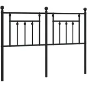 vidaXL Vervangend hoofdbord 140 cm metaal zwart