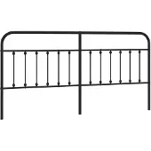 vidaXL Vervangend hoofdbord metaal zwart 200 cm
