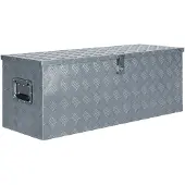 vidaXL Doos 110,5x38,5x40 cm aluminium zilverkleurig online kopen
