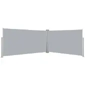 vidaXL Windscherm uittrekbaar 160x600 cm grijs