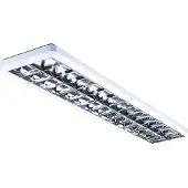 G&L Raster-opbouwlamp 432, wit, lengte 154,5 cm dimbaar, wit / opaal, Werkkamer / Kantoor, metaal, Modern, plafondlamp