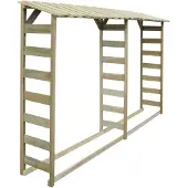 vidaXL Haardhoutopslag dubbel 300x44x176 cm geïmpregneerd grenenhout