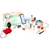 Small Foot - Dokterstas met Houten Dokter Accessoires, 18dlg.