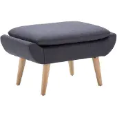 vidaXL Voetenbank 73x43x42 cm stoffen bekleding donkergrijs