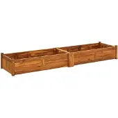 vidaXL Plantenbak verhoogd 200x50x25 cm acaciahout