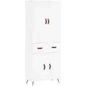 vidaXL Hoge kast 69,5x34x180 cm bewerkt hout wit