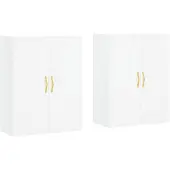 vidaXL Hangkasten 2 st 69,5x34x90 cm wit