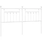 vidaXL Vervangend hoofdbord 160 cm metaal wit