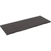 vidaXL Tafelblad 160x60x(2-4)cm behandeld eikenhout donkerbruin