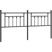 vidaXL Vervangend hoofdbord 200 cm metaal zwart
