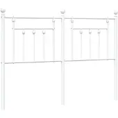 vidaXL Vervangend hoofdbord 150 cm metaal wit