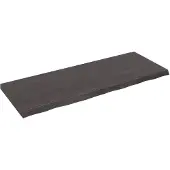 vidaXL Tafelblad 160x60x(2-6)cm behandeld eikenhout donkerbruin