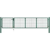 vidaXL Tuinpoort staal 350x75 cm groen