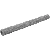 vidaXL Kippengaas 25x1,5 m gegalvaniseerd staal zilverkleurig