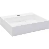 vidaXL Wastafel 50x38x13 cm mineraal gegoten/marmer gegoten wit