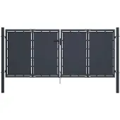 vidaXL Tuinpoort staal 300x125 cm antraciet