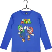 Super Mario t-shirt - blauw - Maat 116 / 6 jaar