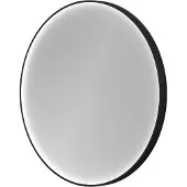 Balmani Secret Black rond badkamerspiegel zwart Ø 80 cm met spiegelverlichting en anti-damp