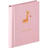 Walther design MA-148-R Baby Animal - Mini insteekalbum - Formaat 13 x 16 cm - 30 foto's 11,5 x 15,5 cm - Roze