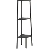 vidaXL Hoekkastje met 3 schappen 45,5x31,5x120 cm zwart