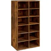 vidaXL Schoenenrek 54x34x100,5 cm bewerkt hout gerookt eikenkleurig