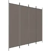 vidaXL Kamerscherm met 4 panelen 200x200 cm stof antracietkleurig