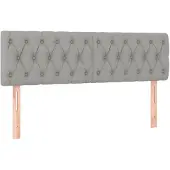 vidaXL Hoofdborden 144x7x78/88 cm stof lichtgrijs