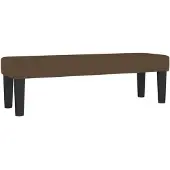 vidaXL Bankje 100x30x30 cm stof donkerbruin
