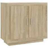 vidaXL Dressoir 80x40x75 cm bewerkt hout sonoma eikenkleurig