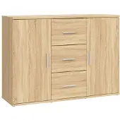 vidaXL Dressoir 91x29,5x65 cm bewerkt hout sonoma eikenkleurig