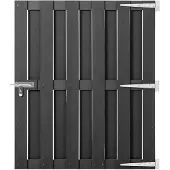 vidaXL Poort 100x112 cm HKC grijs