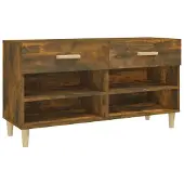 vidaXL Schoenenkast 102x35x55 cm bewerkt hout gerookt eikenkleurig