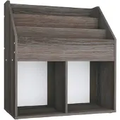 vidaXL Kindertijdschriftenrek 71x30x78,5 cm hout grijs en eikenkleur