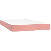 vidaXL Pocketveringmatras, medium, roze, 120x210x20 cm, fluweel