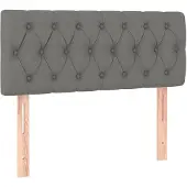 vidaXL Hoofdbord 100x7x78/88 cm stof donkergrijs
